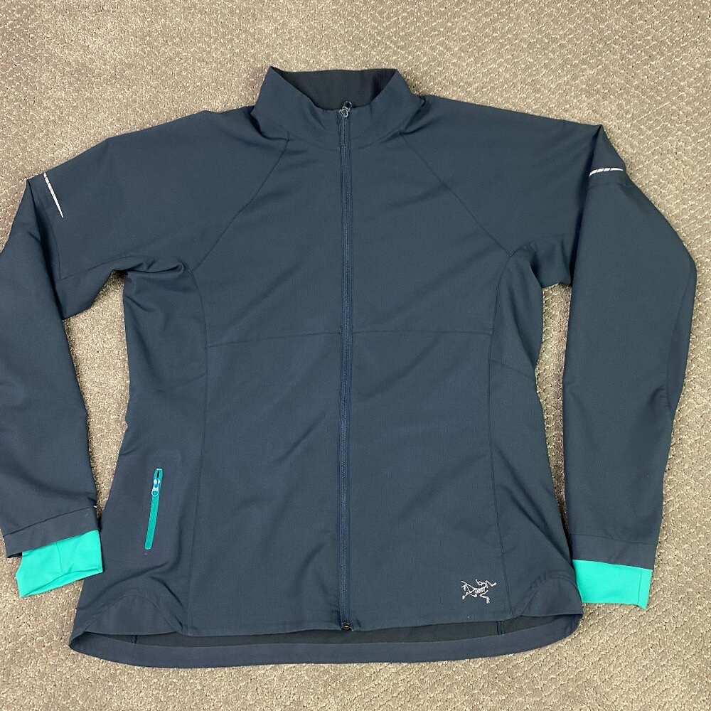 Arc'teryx Jacket Women's XL Gray Full Zip Arcteryx Trekking 62147